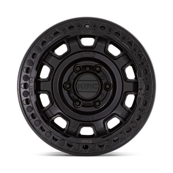 KM236(beadlock) TANK 17X9 6X139.7 ET-15 CB108 SATIN BLACK - Image 2