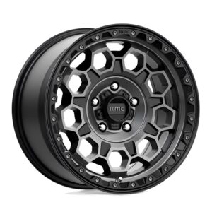 KM545 Trek 17X9 5X127 ET-12 CB71.5 Satin Black/Gunmetal Wheel