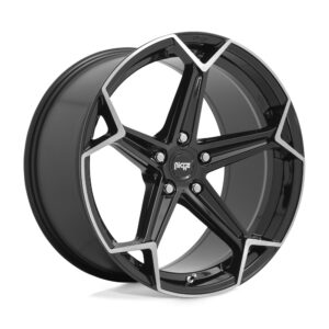 M259 ARROW 20X10.5 5X115 ET20 CB71.6 GLOSS BLACK BURSHED FACE