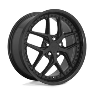 M226 Vice 19X8.5 5X114.3 ET35 CB72.6 Matte Black / Gloss Black Lip Wheel