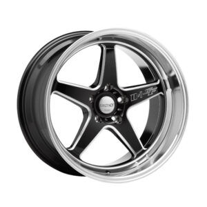 D1SF-MEDIUM (D1M) 18X8.5 5X100 ET35 Black and Machined Wheel