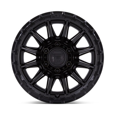 FC866 PISTON 17X9 6X135 ET01 CB87.1 MATTE BLACK W GLOSS BLACK LIP