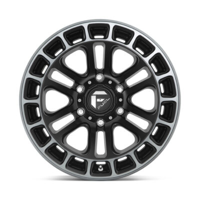 D720 HEATER 17X9 6X139.7 ET-12 CB106 MATTE BLACK DOUBLE DARK TINT MACHINED