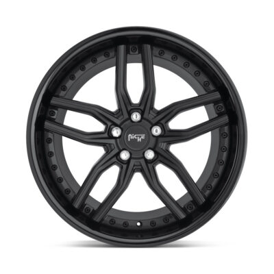 M194 METHOS 19X8.5 5X112 ET42 CB66.5 MATTE BLACK / GLOSS BLACK LIP