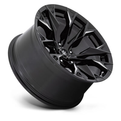 D803 FLAME 22X12 5X127 ET-44 CB71.5 GLOSS BLACK MILLED