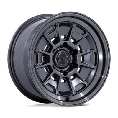 BR021 MONDO 17X8.5 6X139.7 ET20 CB106.1 MATTE GUNMETAL/GLOSS GRY TINTED LIP