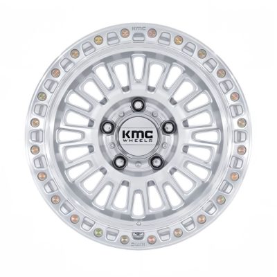 KM554 AZTEC 17X8.5 5X127 ET00 CB71.5 GLOSS SILVER MACHINED FACE