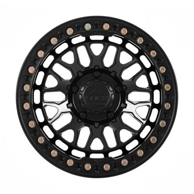 INVADER (FORGED beadlock)  17X9 5X127 ET-38 CB71.5 MATTE BLACK / MATTE BLACK RING